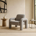 Gray Fluffy Chair