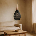 Black Wicker Pendant Light