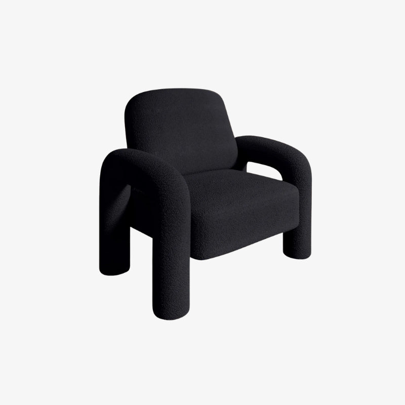 Black Fluffy Chair