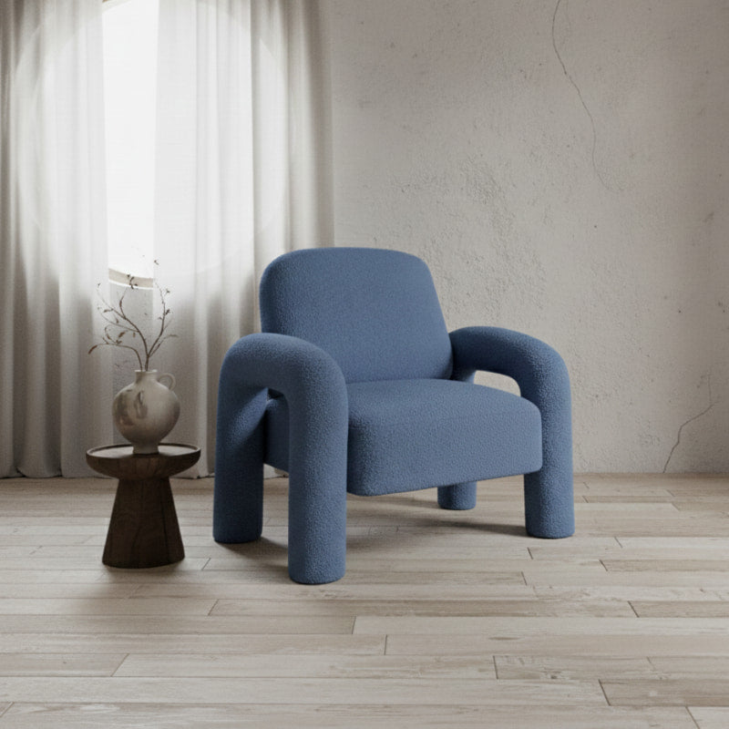 Blue Fluffy Chair
