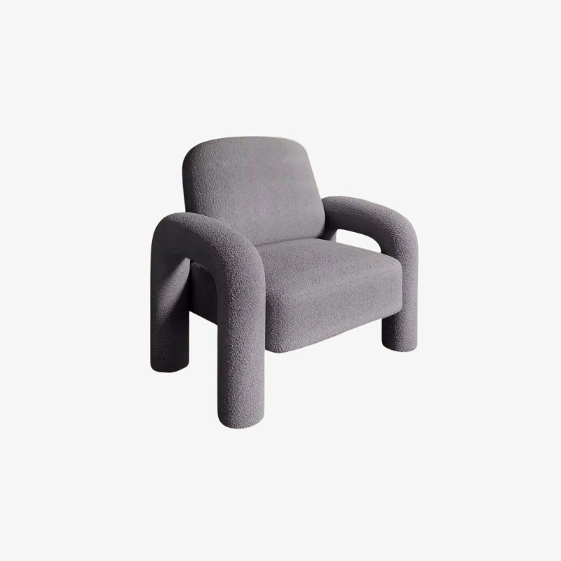 Gray Fluffy Chair