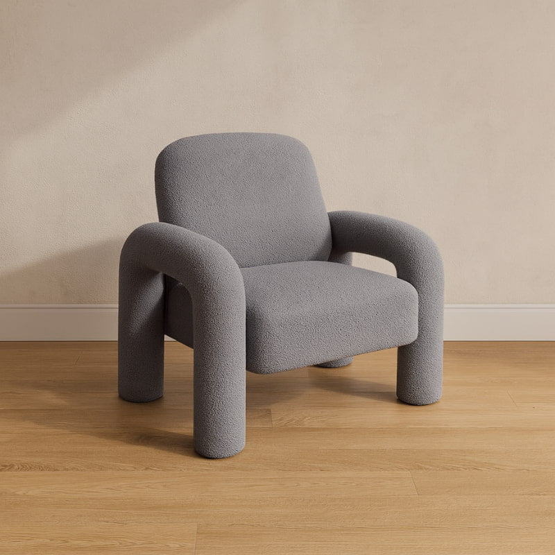 Gray Fluffy Chair