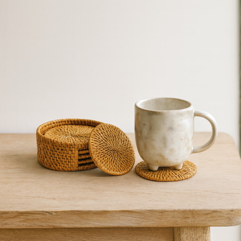 Rattan Coaster