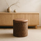 Wabi Sabi Brown Storage Ottoman