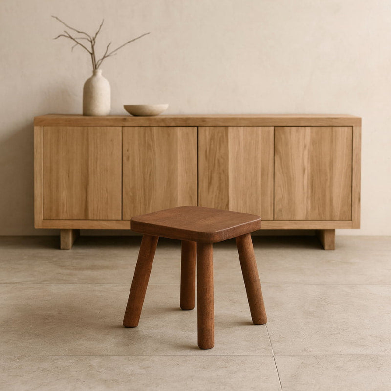 Wabi Sabi Wooden Stool