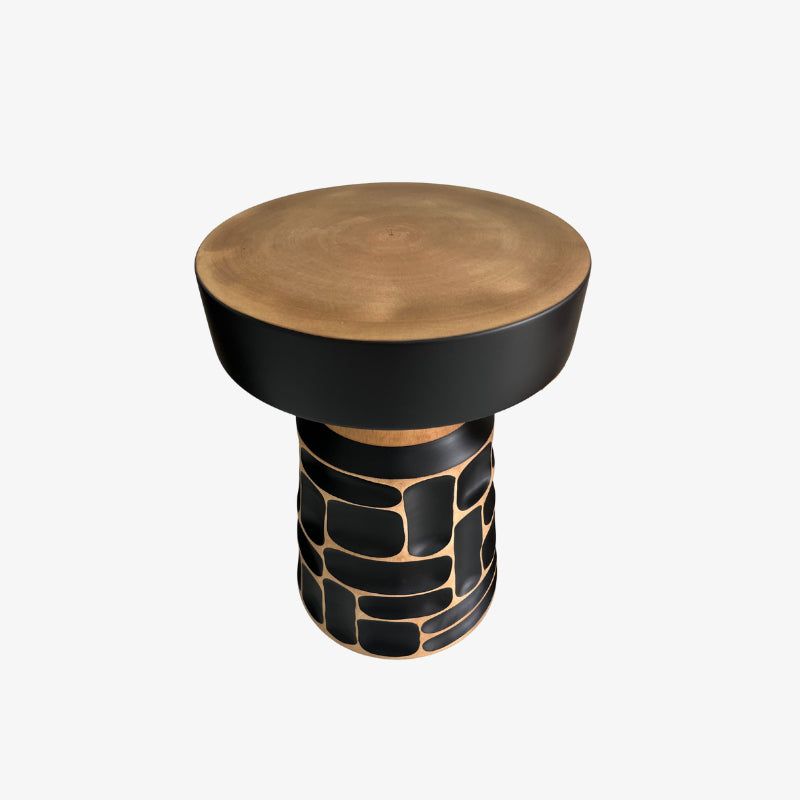 Black Wooden Stool