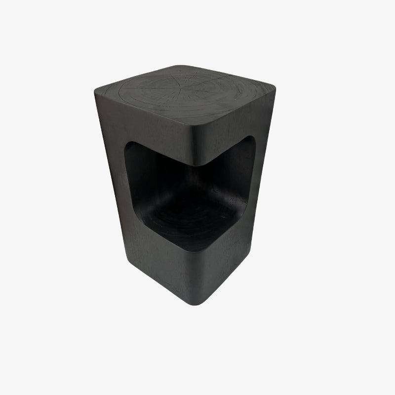 Black Wood Stool